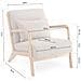 Poltrona Vintage Scandinava Marie Lino Beige E Legno - Foto miniatura 8