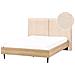 Letto Bouclé Izernore 140 X 200 Cm Beige - Foto miniatura 2