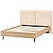 Letto Bouclé Izernore 140 X 200 Cm Beige - Foto miniatura 3