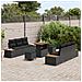Set di Divani da Giardino 9 Pezzi con Cuscini Nero Poli Rattan Acacia, Set di Pranzo da Giardino 3 Pezzi con Cuscini Nero Poli Rattan Acacia - Foto miniatura 3