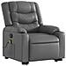 Poltrona Alzapersona Reclinabile Massaggio Grigio Similpelle - Foto miniatura 4