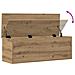 Scatola di Stoccaggio per la vitaXL in Rovere Artigianale 102x35x35 cm in Legno Ingegnerizzato - Foto miniatura 9