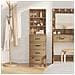 Credenza rovere artigianale 40 x 41 x 135 cm Legno multistrato - Foto miniatura 4