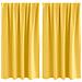 Tende con tende 2 pcs giallo senape Poliestere - Foto miniatura 1