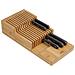 Organizzatore Per Coltelli Drawerstore Bamboo Grande Due Livelli Uso Cucina Design A Doppio Piano Materiale Bambù Colore Naturale - Foto miniatura 1