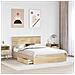 Letto con Contenitore con testiera Rovere Sonoma 160 x 200 cm - Foto miniatura 3