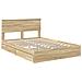Letto con Contenitore con testiera Rovere Sonoma 160 x 200 cm - Foto miniatura 4