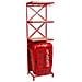 Portabottiglie Trattore In Legno E Metallo Rosso 84x40x185h - Foto miniatura 1