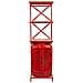 Portabottiglie Trattore In Legno E Metallo Rosso 84x40x185h - Foto miniatura 2