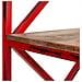 Portabottiglie Trattore In Legno E Metallo Rosso 84x40x185h - Foto miniatura 6