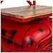 Portabottiglie Trattore In Legno E Metallo Rosso 84x40x185h - Foto miniatura 7