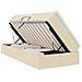 Letto con contenitore e materasso Crema 90 x 190 cm Poliestere - Foto miniatura 1
