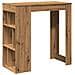 Tavolo Bar con Rastrelliera Rovere 102x50x103,5 cm Multistrato - Foto miniatura 1