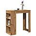 Tavolo Bar con Rastrelliera Rovere 102x50x103,5 cm Multistrato - Foto miniatura 2