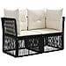 Set Divano da Giardino 14 pcs Nero polyrattan - Foto miniatura 3