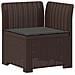 Divano da Giardino 5 Posti con Cuscini Stile Rattan PP Marrone - Foto miniatura 4