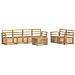Set di divani da esterno 7 pcs Bianco Legno di Acacia Massello - Foto miniatura 1