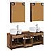 Set di mobili per il bagno 5 pcs Legno antico - Foto miniatura 8