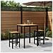 Tavolo Bar da Giardino Naturale e Nero 80 x 80,5 x 105 cm - Foto miniatura 2