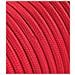 Cavo Elettrico Tondo Rivestito In Tessuto Colorato Rosso 10 Metri 3x0,75 Rotondo Per Lampadari, Lampade, Abat Jour, Design. Made In Italy! - Foto miniatura 1