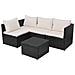 13 Pz Set Divano Da Giardino In Polyrattan Nero - Foto miniatura 5