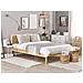 Letto Matrimoniale Moderno In Legno Marrone Chiaro 180x200cm Carnac - Foto miniatura 25