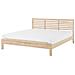 Letto Matrimoniale Moderno In Legno Marrone Chiaro 180x200cm Carnac - Foto miniatura 15