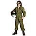 Travestimento Da Pilota Aviatore Militare Per Bambino - Taglia: 8 - 10 Anni (140 Cm)  - Foto miniatura 1