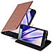 Custodia Compatibile Con Nokia Lumia 650 In Marrone Cappuccino - Coperchio Protettiva Con Chiusura Magnetica, Funzione Stand E Tasca Per Le Carte - Foto miniatura 1