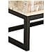 Tavolino Da Caffè Bianco 117x50x30 Cm Legno Massello Di Acacia - Foto miniatura 5