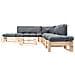Set Divani Da Giardino Pallet 6pz Con Cuscini Grigi Legno Fsc - Foto miniatura 2