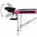 Lettino Da Massaggio A 3 Sezioni In Alluminio Nero E Rosa - Foto miniatura 5