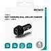 Usbc-car120 Caricabatterie Per Dispositivi Mobili Nero Auto (Car Charger With Quick Charge Usb-c & Usb-a - Foto miniatura 2