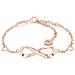 Bracciale in Argento [Infinity] con Oro Rosa Oro Bianco | Colore: Rose Gold | Lunghezza: 23 cm - Foto miniatura 1