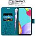 Custodia Compatibile Con Samsung Galaxy A52 5g In Blu Fiore - Coperchio Protettivo In Design Floreale Con Chiusura Magnetica, Funzione Stand E Slot Per Carte - Foto miniatura 2