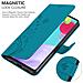 Custodia Compatibile Con Samsung Galaxy A52 5g In Blu Fiore - Coperchio Protettivo In Design Floreale Con Chiusura Magnetica, Funzione Stand E Slot Per Carte - Foto miniatura 4