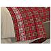Completo Lenzuola Flanella Pensieri Delicati 100% Cotone Disegno Cervo Tartan Matrimoniale Rosso - Foto miniatura 6