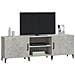 Mobile Porta Tv Grigio Cemento 150x30x50cm In Legno Multistrato - Foto miniatura 4