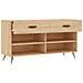 Panca Porta Scarpe Rovere Sonoma 102x35x55 Cm Legno Multistrato - Foto miniatura 9