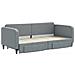Divano Letto Estraibile Cassetti Grigio Chiaro 90x200cm Tessuto - Foto miniatura 2