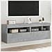 Mobili Tv A Parete Con Luci Led 2pz Grigio Cemento 60x30x40 Cm - Foto miniatura 1