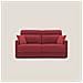 Margot Divano letto matrimoniale con schienale morbido alto in tessuto T02 196 cm (mat. 160x197) rosso - Foto miniatura 3