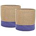 Set Di 2 Cestini Bulanik Iuta Viola - Foto miniatura 8
