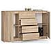 Cassettiera K160, 2 ante e 4 cassetti, 160x40x99 cm, Colore Sonoma Quercia - Foto miniatura 2