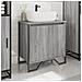 Mobile Lavabo Bagno Grigio Sonoma 60x35x60 Cm In Truciolato - Foto miniatura 3