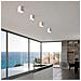 Portafaretto Gesso Da Soffitto Gu10 Porta Faretto Quadrato Bianco Verniciabile - Foto miniatura 1