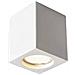 Portafaretto Gesso Da Soffitto Gu10 Porta Faretto Quadrato Bianco Verniciabile - Foto miniatura 2