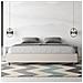 Letto Sommier Contenitore Imbottito 200x200  Similpelle Bianco Azelia - Foto miniatura 3