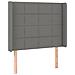 Letto a Molle Materasso e LED Grigio Scuro 90x190 cm in Tessuto - Foto miniatura 7
