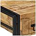 Comodini 2 pz 40x40x50 cm in Legno Massello di Mango Grezzo - Foto miniatura 3